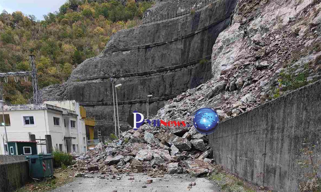 Κατολίσθηση στο φράγμα της Μεσοχώρας